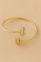 Heliophilia Silver Pulsera de Latón con Zirconio Dorado, Ajustable